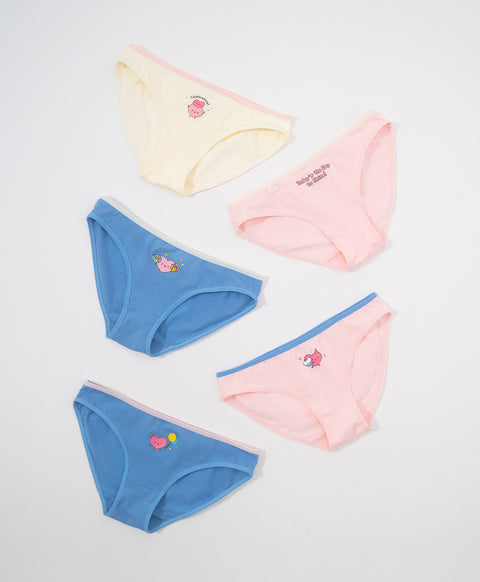 B-Day Party-Yuki & Hattie 5-pack Low Waist Mini Graphic Panties Wonder Box