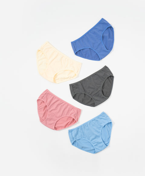Fresh Cotton Mid Waist Midi 5pcs Pack Panties