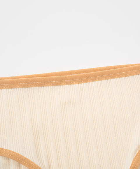Autumn Touch Low Waist Midi Ribbed Cotton Panties