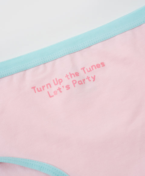 Music Concert Yuki & Hattie 5pcs Low Waist Hipster Graphic Pack Panties Wonder Box