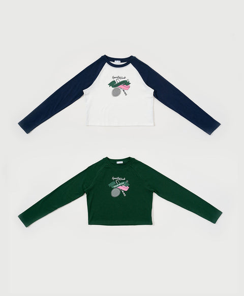 Go For It! Raglan Long Sleeves Baby Tee