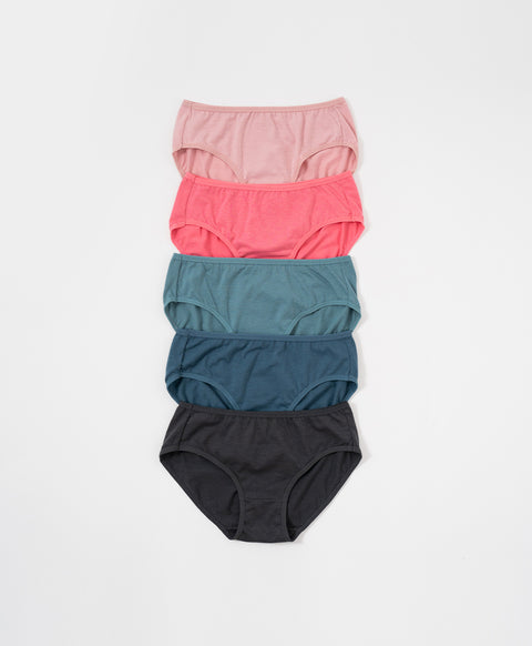 Beat Cotton Mid Waist Midi 5pcs Pack Panties