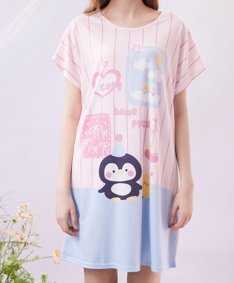 Cozy Home Place Microfiber Short Sleeves Sleep Dress