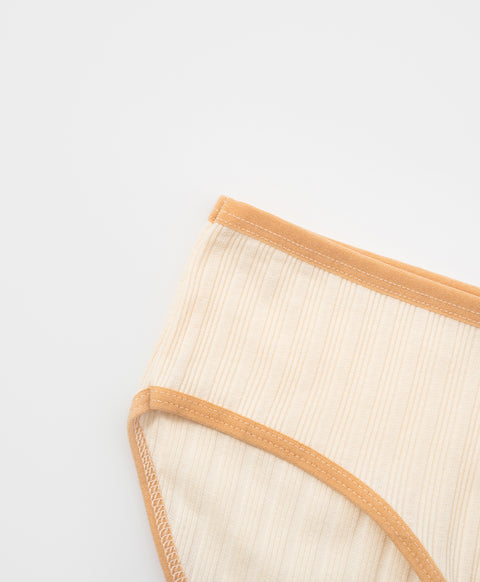 Autumn Touch Low Waist Midi Ribbed Cotton Panties