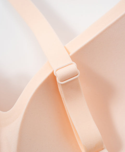Marshmallow Kiss: Mirror Skin Triangle Wireless Bra with Back Hook – New & Improved