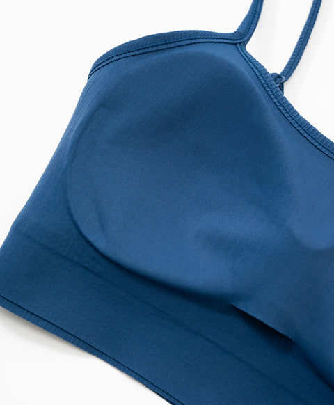 Summer Sculpt Cami Scoop Neck Medium Support Laminated Pull-over Sports Bra