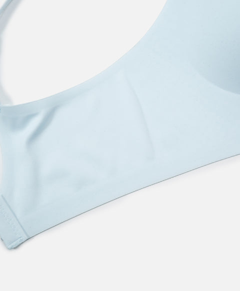 Crème de Lacelisse Wireless Lace-Trimmed V-Neck Bra