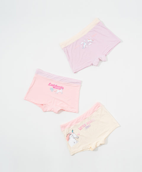 Junior Sporty Unicorn 3pcs Boxshort Panties Pack
