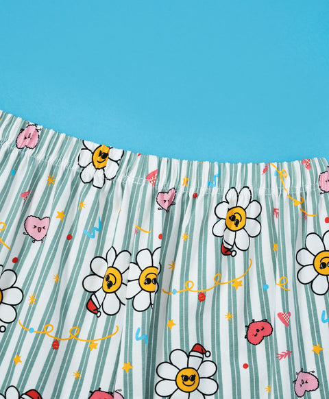 Junior Jolly Smiley Short Sleeves PJ Top & Shorts Set