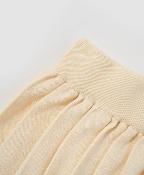 Go For It! Pleated Knitted Skirt