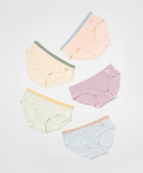Your Mood, My Day Low Waist Hipster Ribbed Cotton Panties