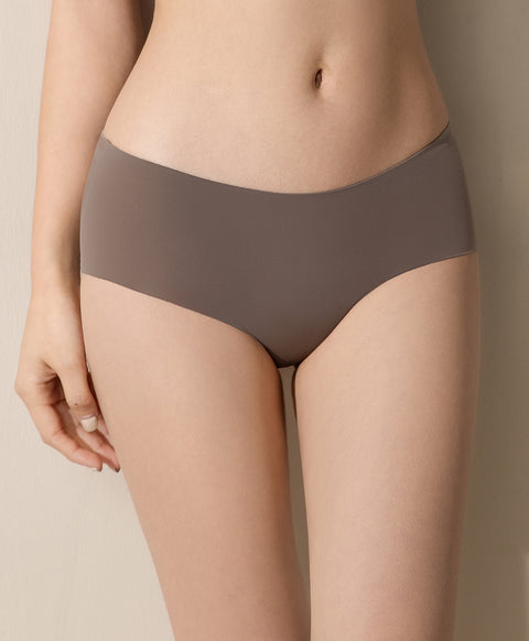 Simple Laminated Low Waist Hipster Panties