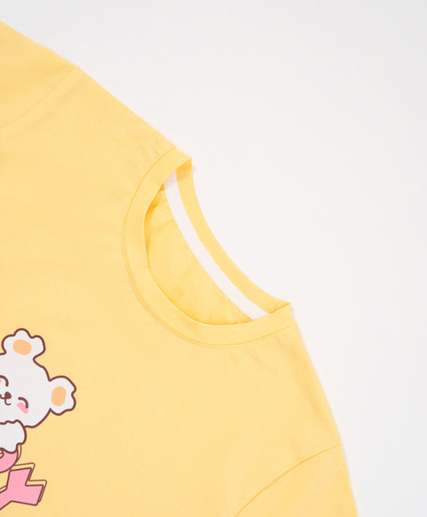 Junior Bedtime Bubbles Happy Bear Just for You Short Sleeves Sleep Dress