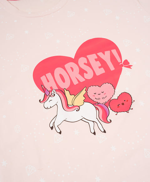 Junior Horsey Hooray! Long Sleeves Dress