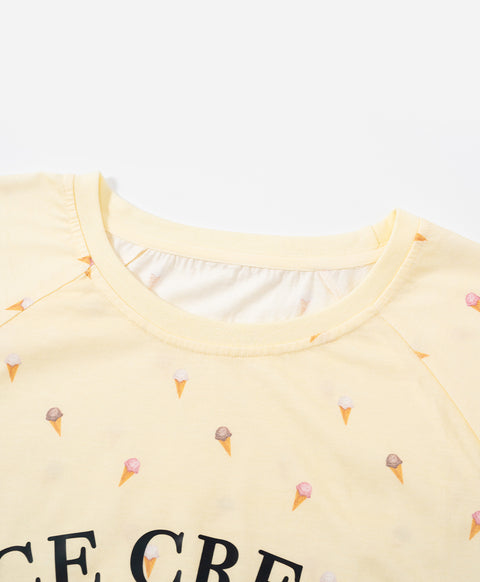 Ice Cream Project Short Sleeves Sleep Dress