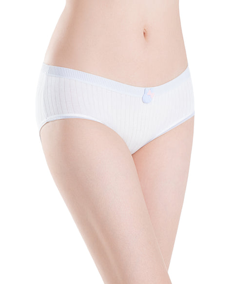 Lovely Charm Low Waist Midi Ribbed Cotton Panties