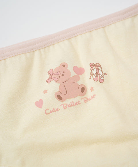 Junior Ballet Bear Cotton Low Waist Mini Panties