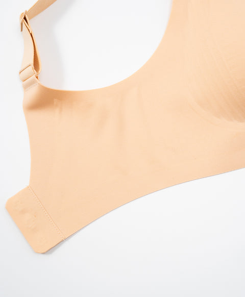 Marshmallow Kiss: Mirror Skin Full Coverage V-Neck Wireless Bra With Adjustable Straps (Fuller Figure) – New & Improved