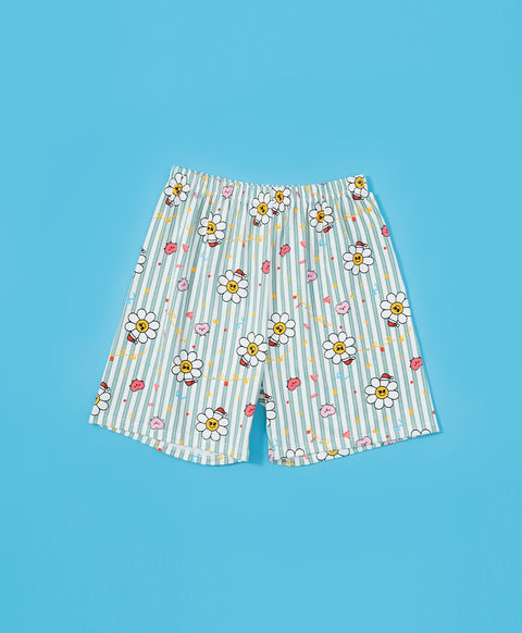 Jolly Smiley Short Sleeves PJ Top & Shorts Set