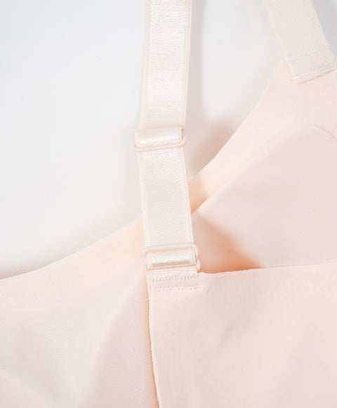 High Coverage Sculpting Side Panel Laminated Wireless Bralette with Back Hooks