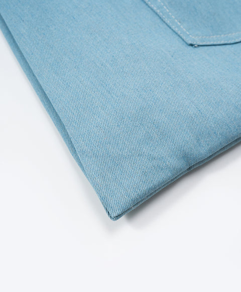 Stay Bloom Denim Smiley Tote Bag