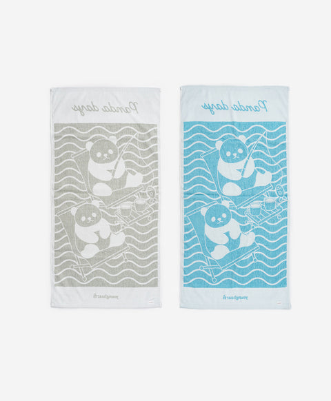 Fishing Panda Graphic Cotton Bath Towel