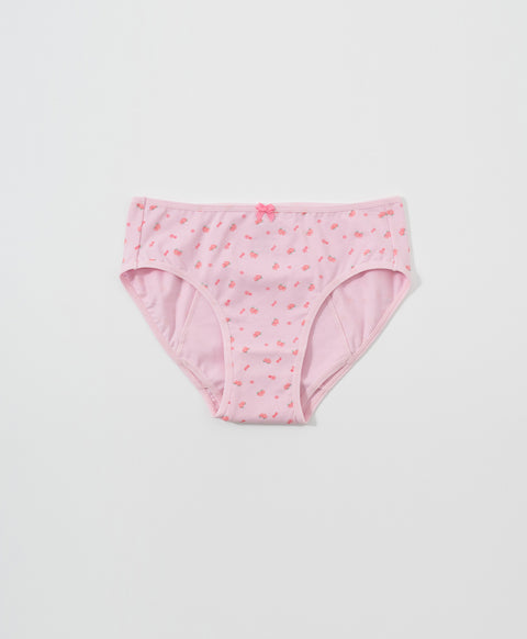 Berry Stressed Cotton Mid Waist Midi 2pcs Sanitary Panties Pack