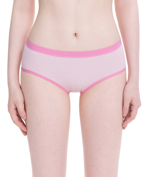 Contrast Rib Low Waist Hipster Panties