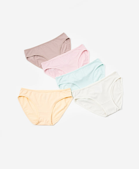 The Softest You Low Waist Mini 5pcs Lyocell Cotton Spandex Pack Panties