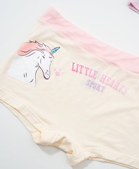 Junior Sporty Unicorn 3pcs Boxshort Panties Pack