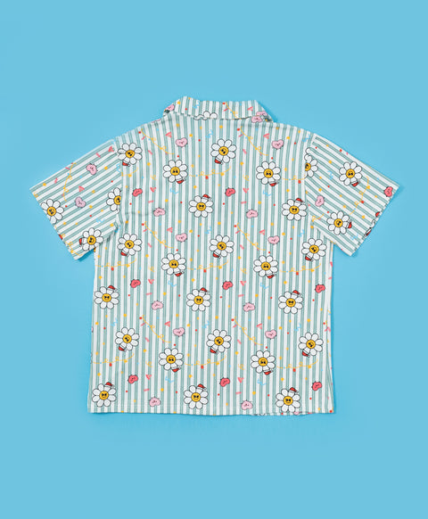 Jolly Smiley Short Sleeves PJ Top & Shorts Set