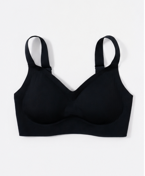 Marshmallow Kiss: Mirror Skin Full Coverage V-Neck Wireless Bra With Adjustable Straps (Fuller Figure) – New & Improved