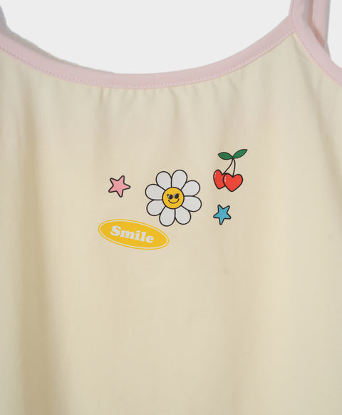 Keep Smiling Camisole Vest & Pants Sleep Set
