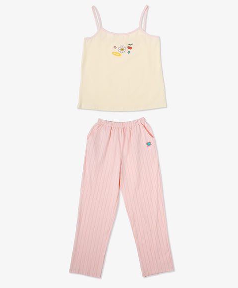 Keep Smiling Camisole Vest & Pants Sleep Set