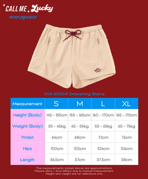 Call Me Lucky Drawstring Shorts