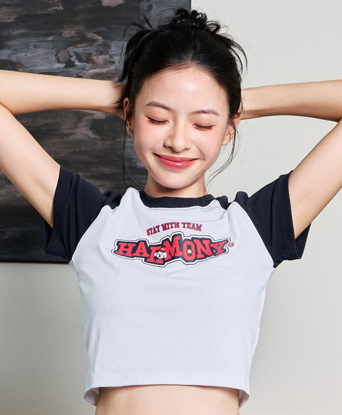 F.H.C Short Sleeves Raglan Baby Tee