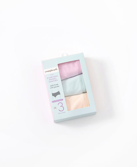 Soft Beauty 3pcs Modal Hipster Pack Panties (Medium (M) Size only)