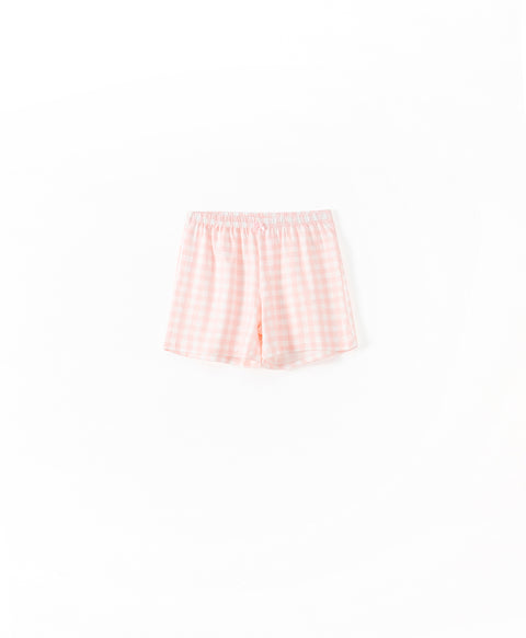 Junior Checkers Bunny GIRLS Top & Shorts PJ Set