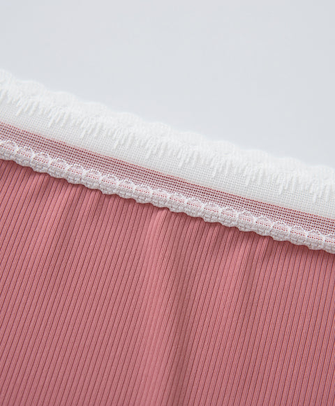 Lace & Mesh Low Waist Midi Panties