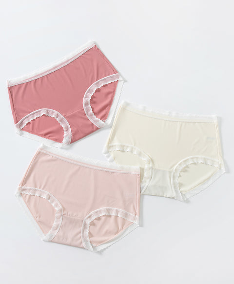 Lace & Mesh Low Waist Hipster Panties