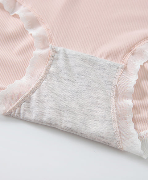 Lace & Mesh Low Waist Hipster Panties