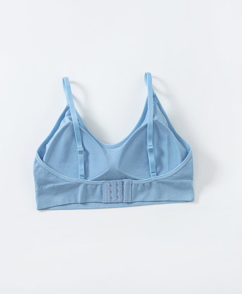 Dynamic Rib Wireless Bralette with Back Hooks