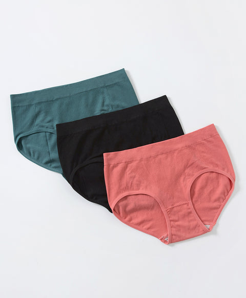 Elegant Seamless Mid Waist Midi Panties
