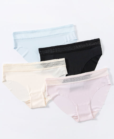 Clean Cut Lace Trim Low waist Midi Panty