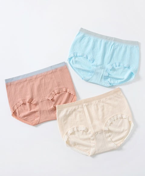 Lacey Seamless Mid Waist Hipster Panties