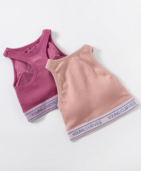 365 Days with Young Curves Athletic Aesthetic High Support Seamfree Pull Over Racer-Back Vest