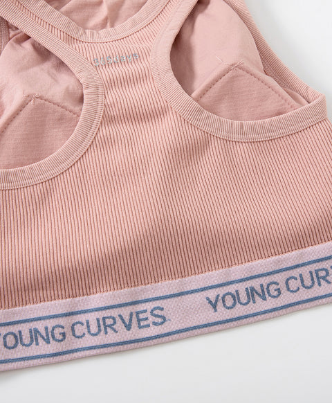 365 Days with Young Curves Athletic Aesthetic High Support Seamfree Pull Over Racer-Back Vest
