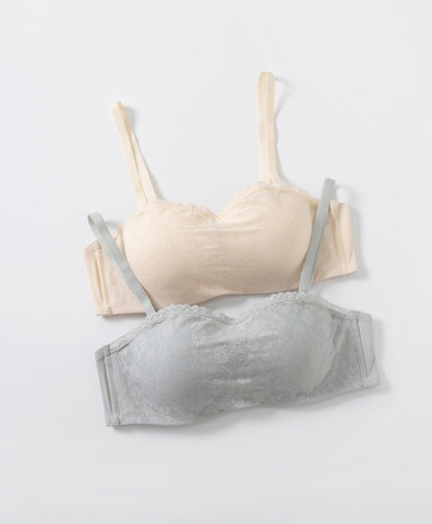 Dainty Florals 1/2 Cup Wired Bandeau Bra