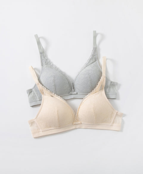 Dainty Florals Triangle Lightly-Lined Wireless Bra