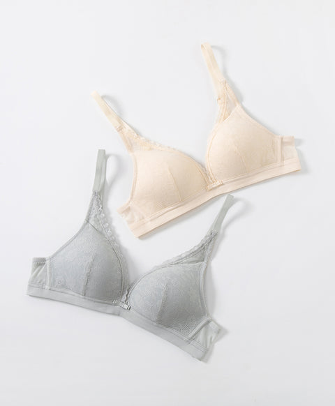 Dainty Florals Triangle Lightly-Lined Wireless Bra